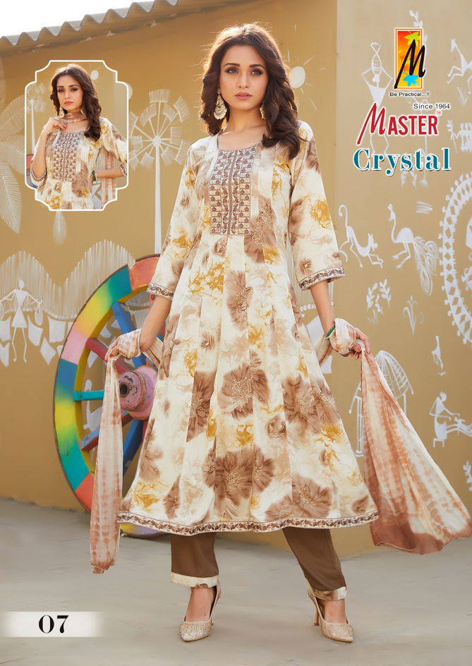 Crystal By Master Rayon Printed Kurti With Bottom Dupatta Wholesale Price In Surat